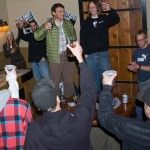 Doug Chabot and Will toast to fundraising Toast to Backcountry Safety