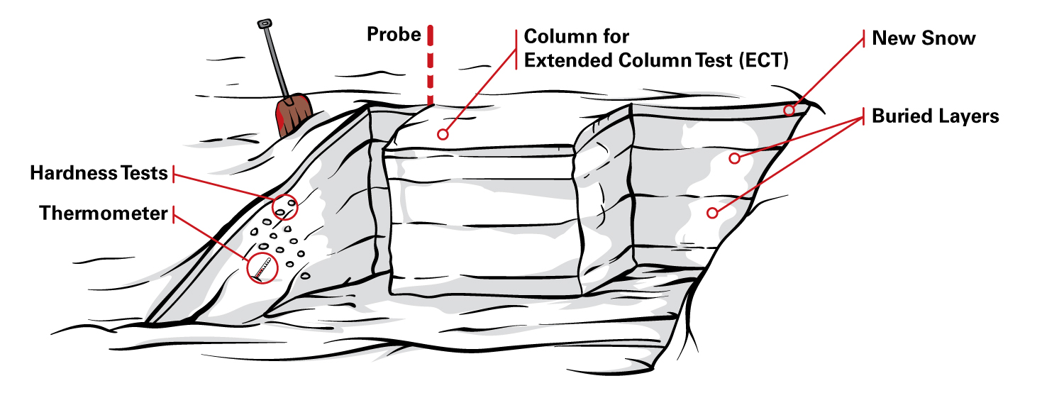 avalanche snowpit diagram