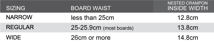 Ibex Size Chart