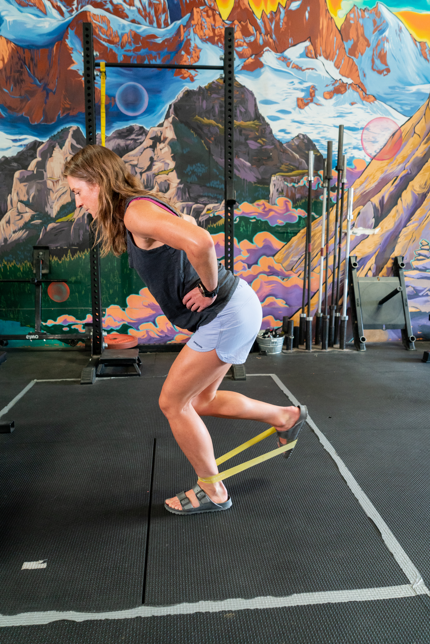 resistance band kick backs